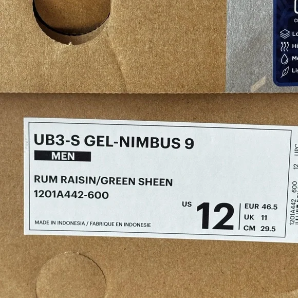 Mens ASICS Men’s Maroon and Yellow Running Shoes - Picture 7 of 7